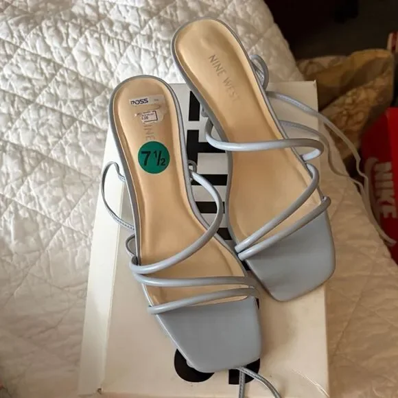 Nine West Women's Blue Strappy Sandals - Picture 4 of 4